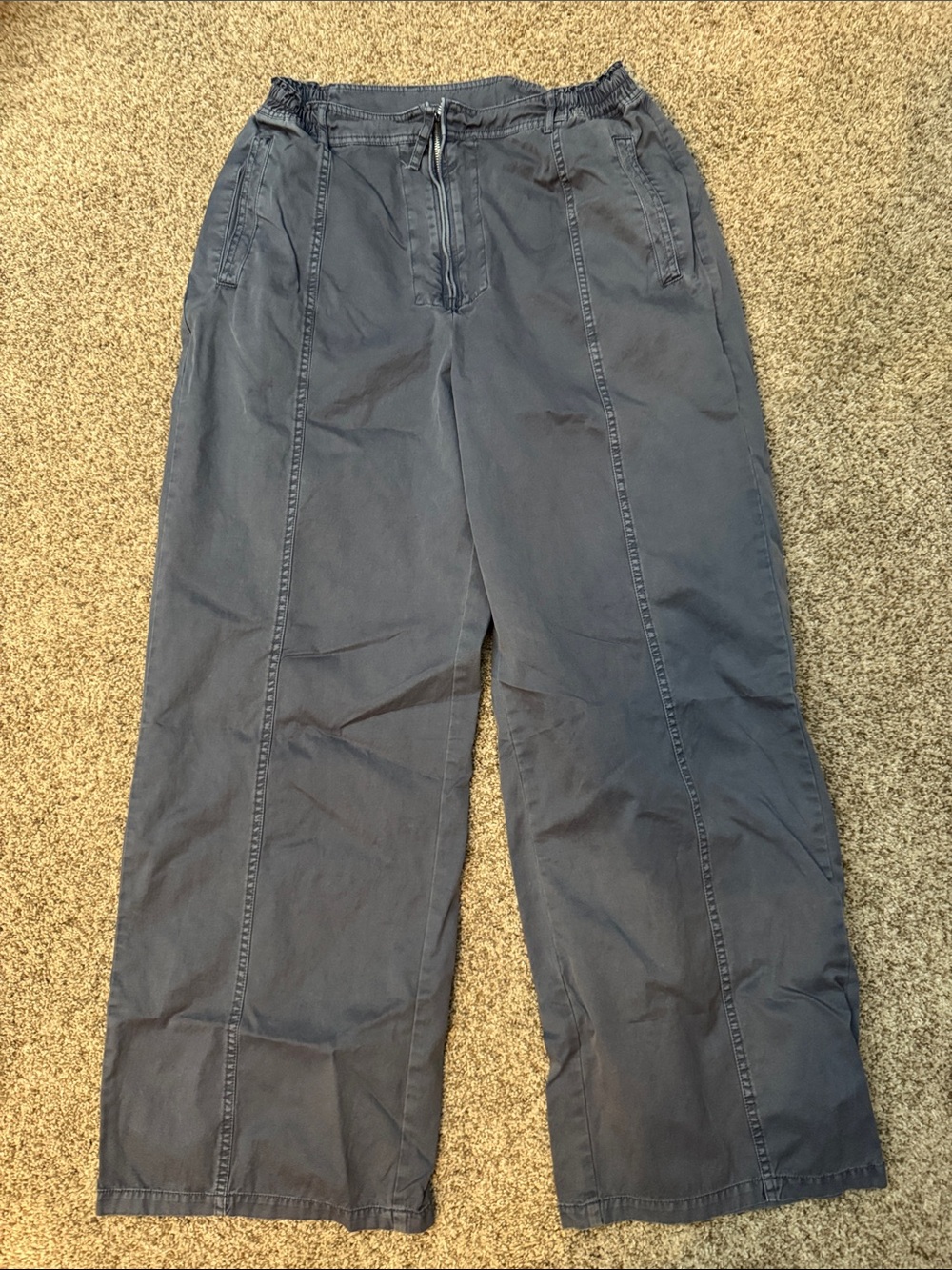 Skims Casual Wide Leg Cargo-style Pants, size large